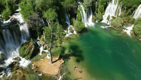 Aerial-view-over-Kravica-Waterfall-in-Bosnia