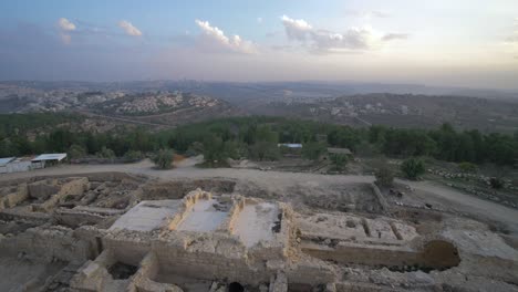 Ancient-Ruins-outside-the-Tomb-of-Samuel,-jerusalem,-israel-#021