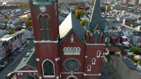 Red-brick-Christian-church-in-USA