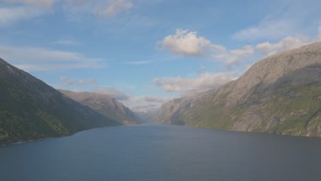 Drone.-shot-from-Lysefjorden-in-Norway-panning-right