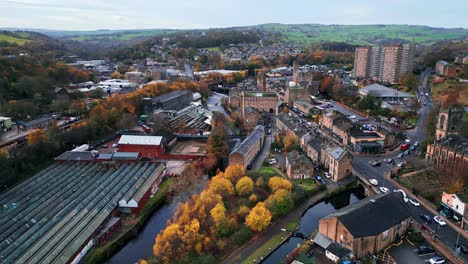 Aerial-footage-of-the-market-town-centre-of-Sowerby-Bridge