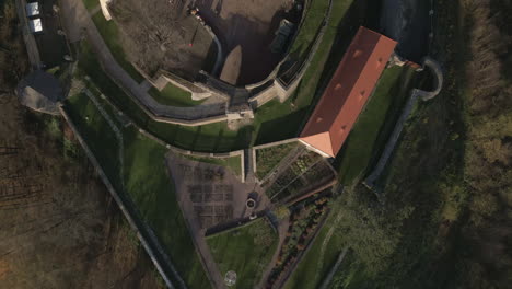 Aerial-shot-of-the-castle-of-Svojanov