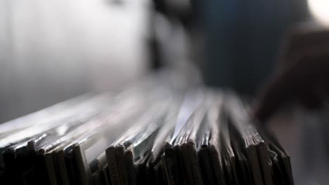 Looking-Through-Vinyl-Records