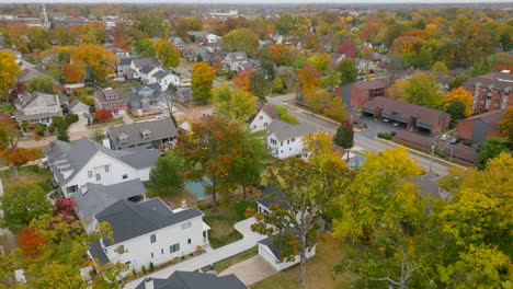 Aerial-over-houses-in-Kirkwood-neighborhood-in-St