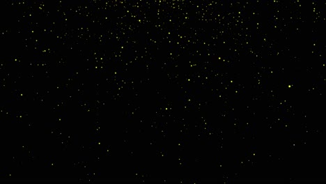 Animation-of-Gold-particles-falling-on-the-screen-on-a-black-screen