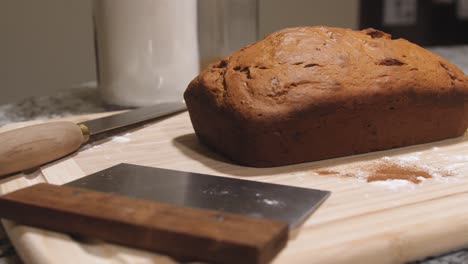 Fresh-Loaf-of-Homemade-Banana-Bread-with-left-to-right-slide