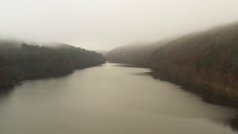 german-lake-from-above-with-a-foggy-forest-on-the-side