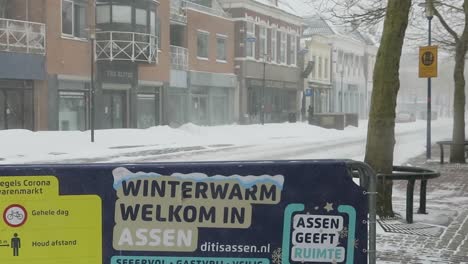 Shopping-streets-in-Assen-in-a-snowstorm