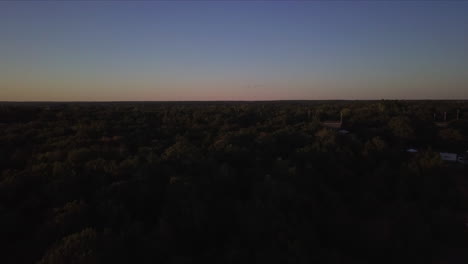 Drone-shot-of-road-in-rural-Los-Angeles-in-Georgia,-USA