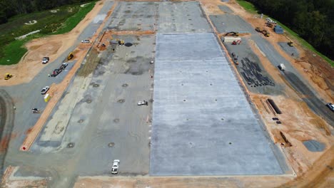 A-drone-provides-a-top-down-view-of-a-concrete-pad-drying