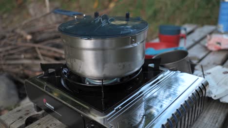 Cooking-stove-in-the-Nature,-Outdoor,-Camping