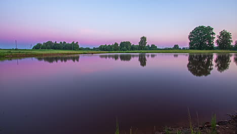 Majestic-vibrant-colors-of-lake-sunrise-fusion-time-lapse