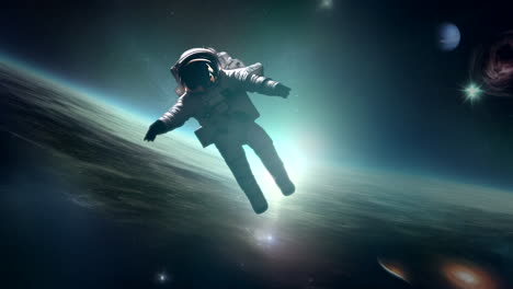 Un-Astronauta-Perdido-En-El-Espacio-A-La-Deriva-Por-El-Universo-Después-De-Una-Caminata-Espacial
