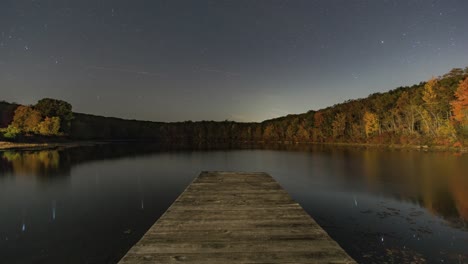 Star-Time-Lapse-with-Dock-and-Lake