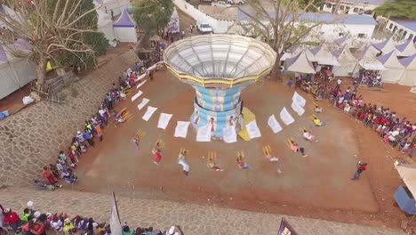 Aerial-view-by-drone-of-the-fairground-ride-at-Yaounde-City-Fair