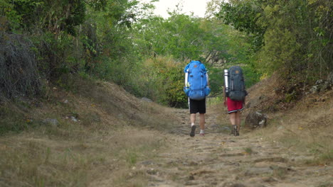 Two-Backpackers-Hiking-along-Traditional-Trail-Camino-Real-Barichara-to-Guane