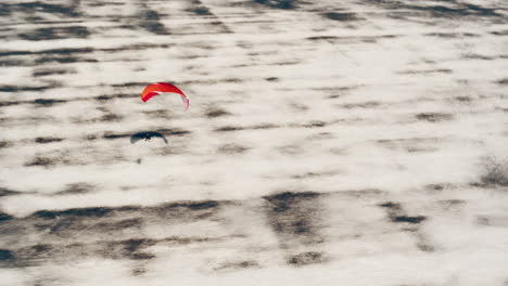 Aerial-shots-of-low-flying-paraglider