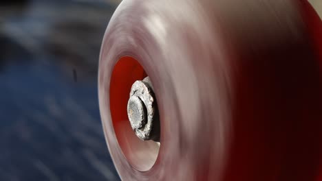 Close-Up-of-Skateboard-Wheel-Spinning-to-a-Stop-Extreme-Sports