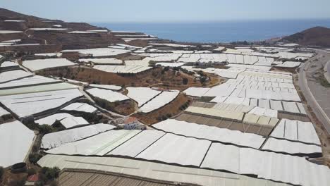 Aerial-shot-of-greenhouses-in-the-coast-of-Almeria