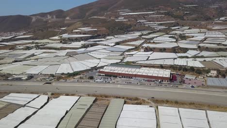 Aerial-view-of-a-farmland-full-of-greenhouses-in-the-coast-of-Almeria