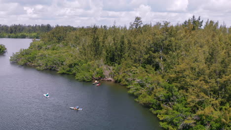 Aerial-shot-of-nature-tour-on-the-Indian-River-Lagoon