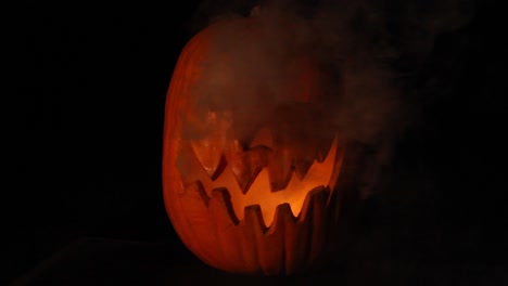 Smoking-Tall-Jack-O-Lantern-With-Flickering-Pumpkin-Light-Halloween-Centered
