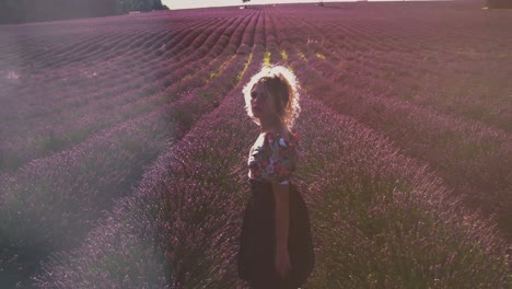 Szene-In-Zeitlupe-Ein-Wunderschönes-Lavendelfeld-In-Der-Berühmten-Provence-An-Der-Côte-D&#39;Azur-In-Frankreich