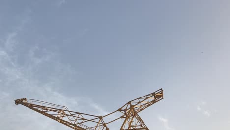 Gigantic-and-magnificent-construction-yellow-crane