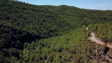 Revealing-aerial-shot-of-old-wine-wells-in-Catalonia,-Spain