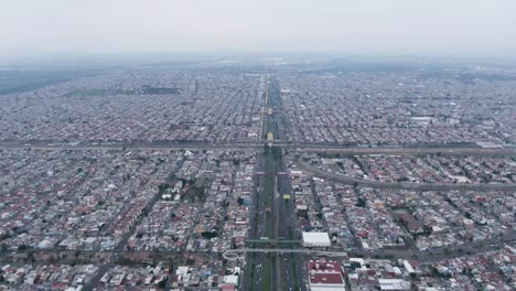 Vista-Aérea,-Drone-Ciudad-De-Mexico,-Avenida-Metro