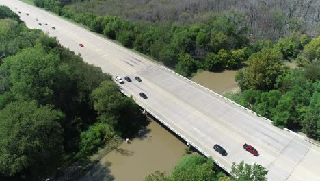 Aerial-view-of-highway-three-eighty-crossing-the-Elm-Fork-Trinity-River