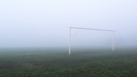 Soccer-Goalposts-In-The-Mist-4k-#1