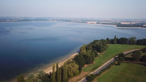 Drone-flight-looking-towards-Hanningfield-Reservoir-movement-from-right-to-left