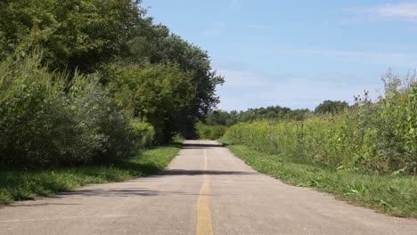 Forest-preserve-empty-path---trail-with-moving-nature-for-30-seconds