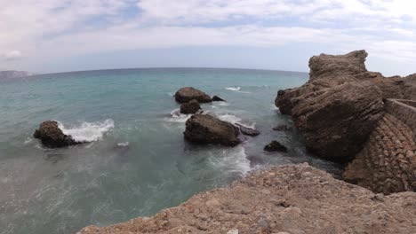 Spain-Malaga-Nerja-beach-on-a-summer-cloudy-day-using-a-drone-and-a-stabilised-action-cam
