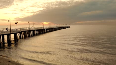 Beautiful-aerial-shot-sunrise-by-the-sea