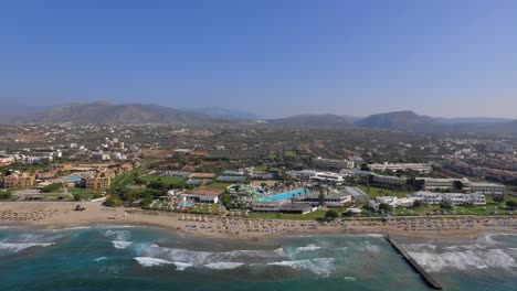 The-touristic-city-Hersonissos-on-Crete.-Aerial-shot