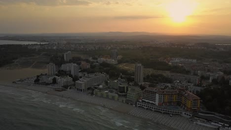 Sunset-at-the-beach-near-the-world-heritage-site-of-Nesebar-in-Bulgaria