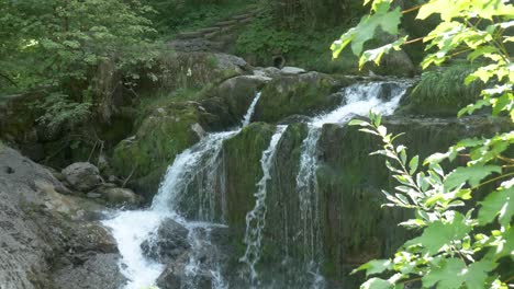 Ein-Schnell-Fließender-Alpiner-Wasserfall
