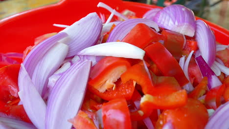 sliced-onions-and-paprika-in-a-red-bowl
