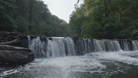 Waterfall,-the-Wissahickon-Creek,-Philadelphia,-PA