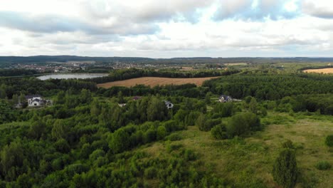 Flight-over-green-forest-and-meadow-in-Kolbudy-in-pomeranian-district