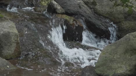 Wasser-Fließt-über-Große-Steine,-Wissahickon-Creek,-Philadelphia