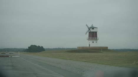 Old-Windmill-in-the-british-military-training-area-Senne-in-Paderborn,-Germany