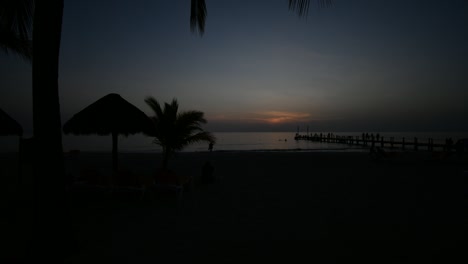 A-beautiful-sunset-on-the-beach-of-Cozumel-Mexico