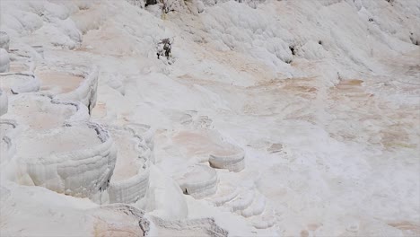 White-natural-beauty,-mineral-marble-ponds-at-the-natural-landmark-Pamukkale-Turkey