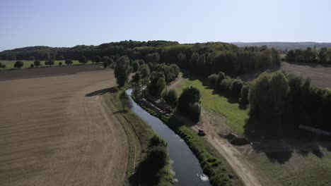 Drone-Aerial-Shot-of-Göttingen-in-Lower-Saxony,-Germany