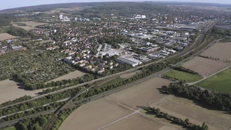 Drohnen-Luftaufnahme-Von-Göttingen-In-Niedersachsen,-Deutschland