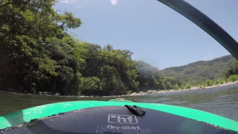 A-rafting-on-the-river-with-kayak-in-Jalcomulco,-Veracruz,-Mexico