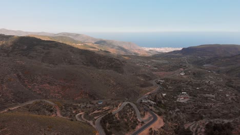 Die-Berge-Bei-Almeria-Im-Süden-Spaniens,-Luftaufnahme